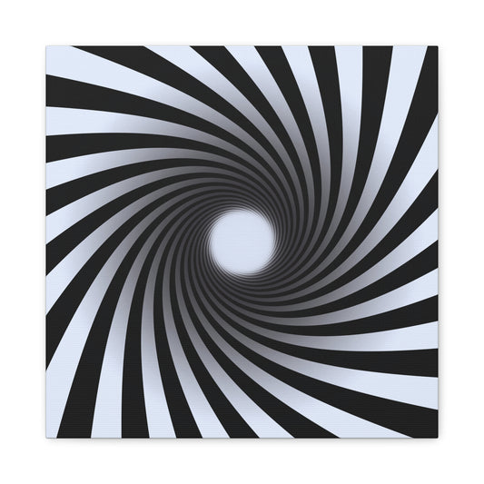 Black and White Hypnotic Canvas Wall Art 3